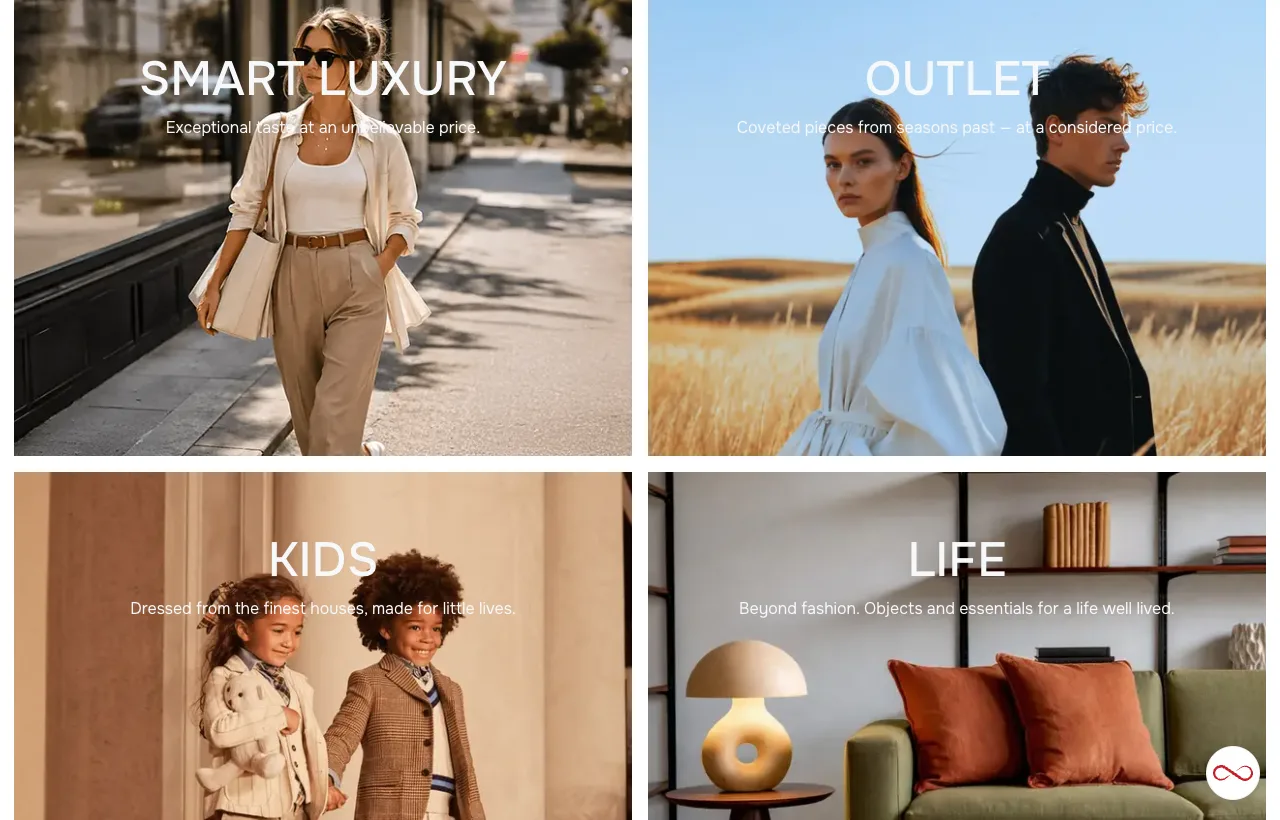 Luxury For You category navigation